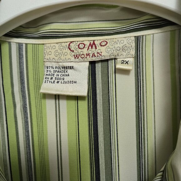 Como Woman Striped Button-Up, Blouse/Top Size 2X - Picture 2 of 3